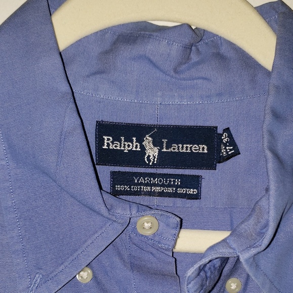 Men's Polo Ralph Lauren yarmouth button up sz 17 - Picture 3 of 3